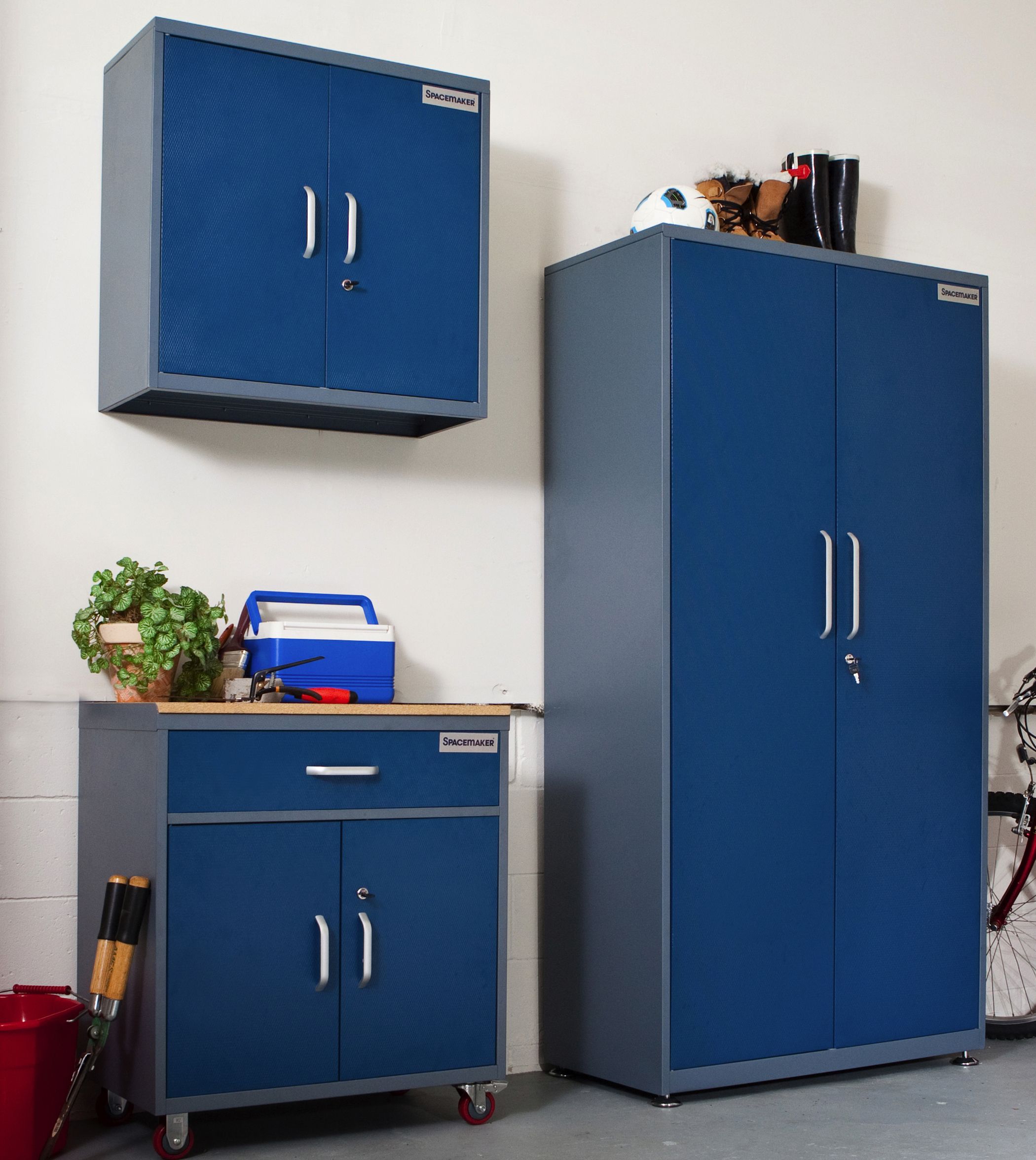 Heavy Duty Easy To Assemble with Locking Doors & Drawers for Garage Storage Steel Metal Cabinet 