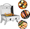 Custom Outdoor Portable 2 Burner Stainless Steel Camping Barbecue Gas Grill