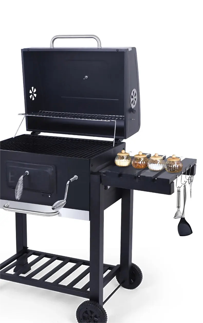 Custom Easy-to-clean Outdoor Height-adjustable Picnic Barbecue Charcoal Grill