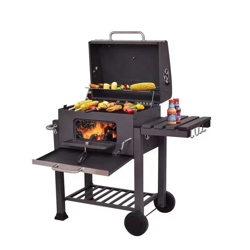 Custom Easy-to-clean Outdoor Height-adjustable Picnic Barbecue Charcoal Grill